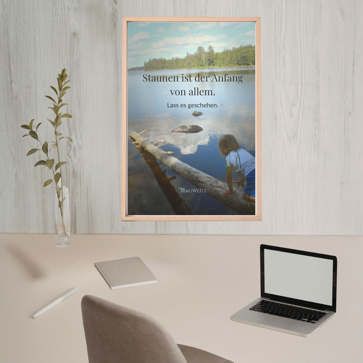 Foto-Poster Homeoffice – Staunen und Neugier, Freilernerfamilie, Tragweite