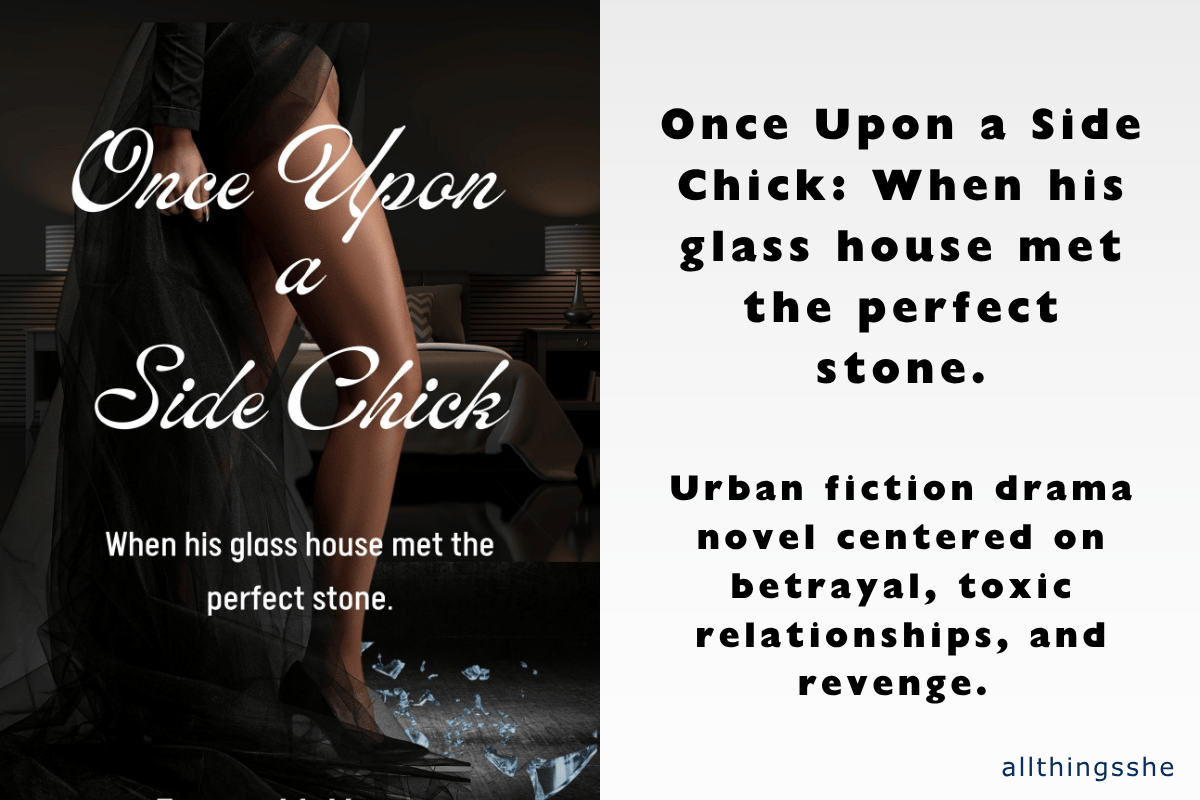 Emotional urban fiction story cover representing betrayal, heartbreak, and revenge in Once Upon a Side Chick: When His Glass House Met the Perfect Stone