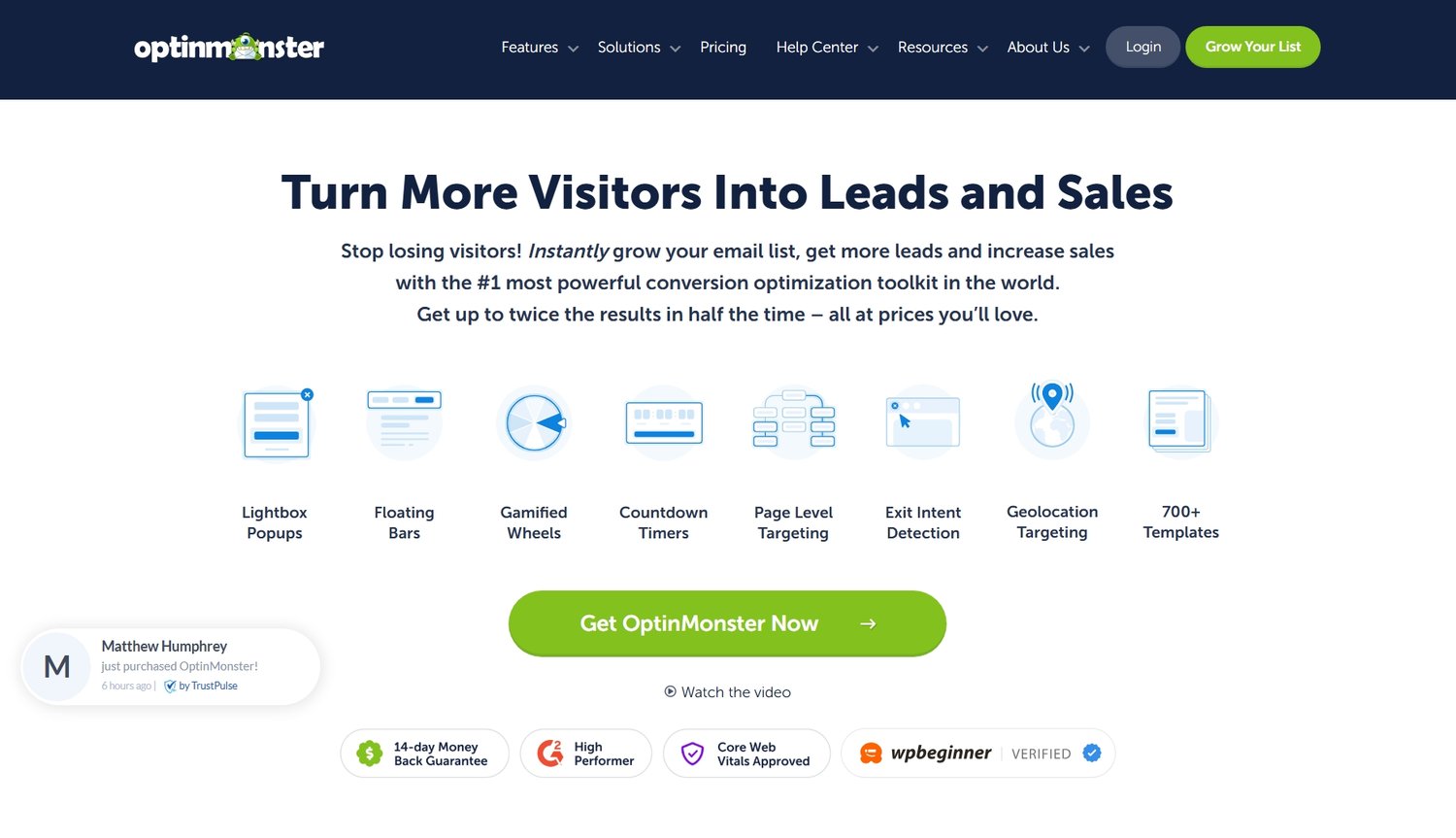 OptinMonster WordPress plugin for lead capture
