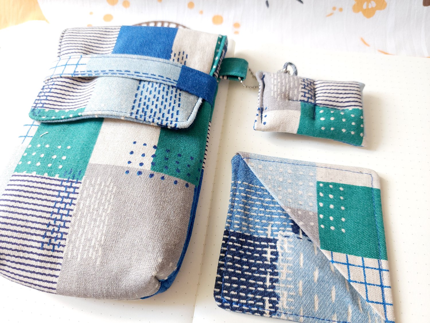 fabric pen case and bookmark, sewing project that inspired, BouSidesign handmade pen pouch