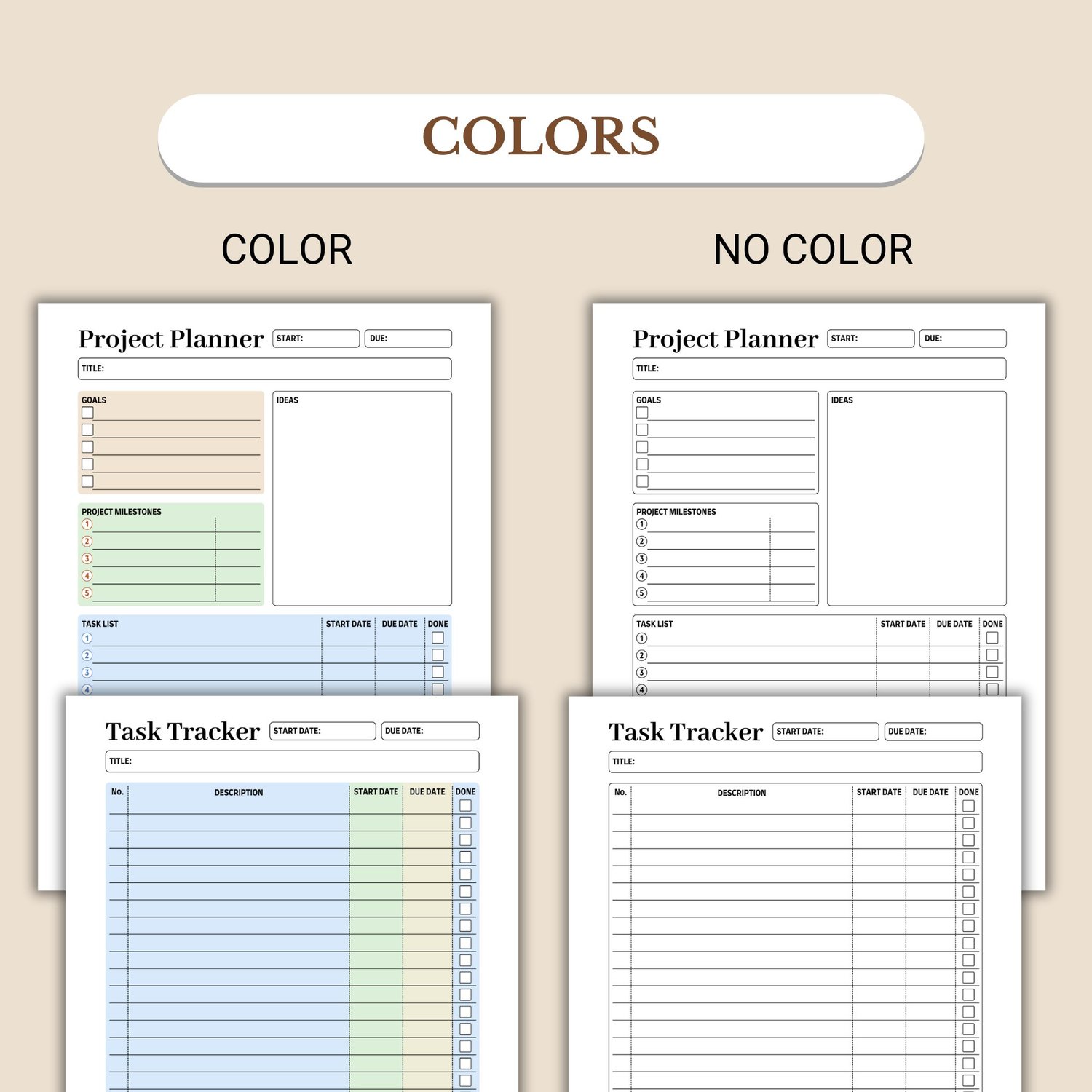 Project Planner & Task Tracker: Goal Setting, Milestone Tracking & Task ...