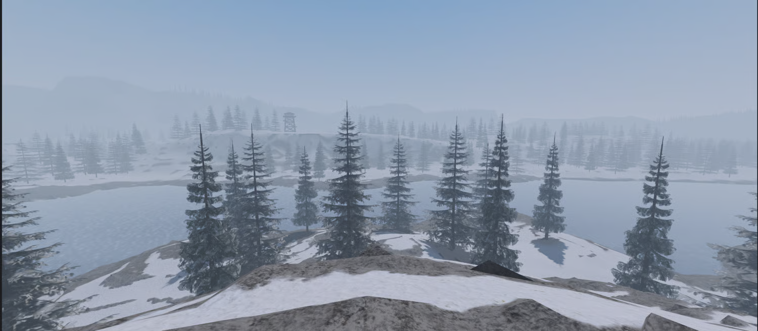Roblox snowy forest and mountain map