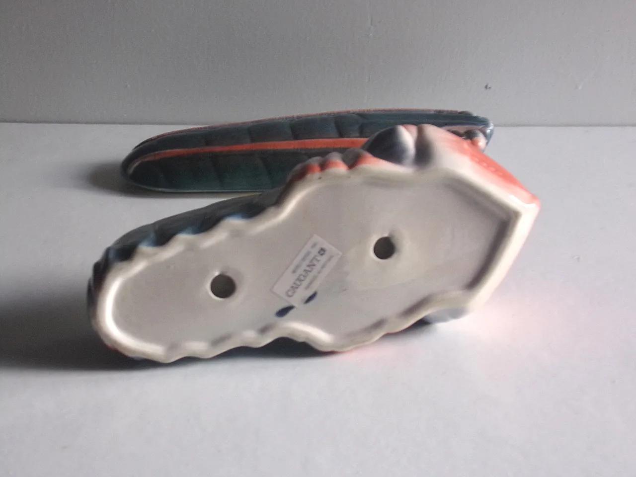 1970s Rare Pink and Blue Lobster Faience Tureen – Michel Caugant