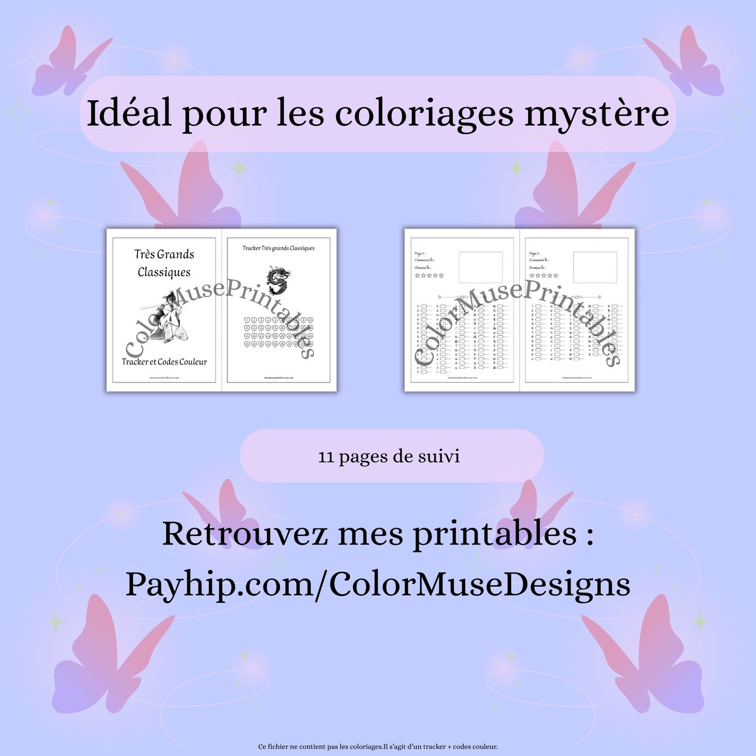 Très Grands Classiques – Tracker Coloriage Mystère – Codes Couleur ...