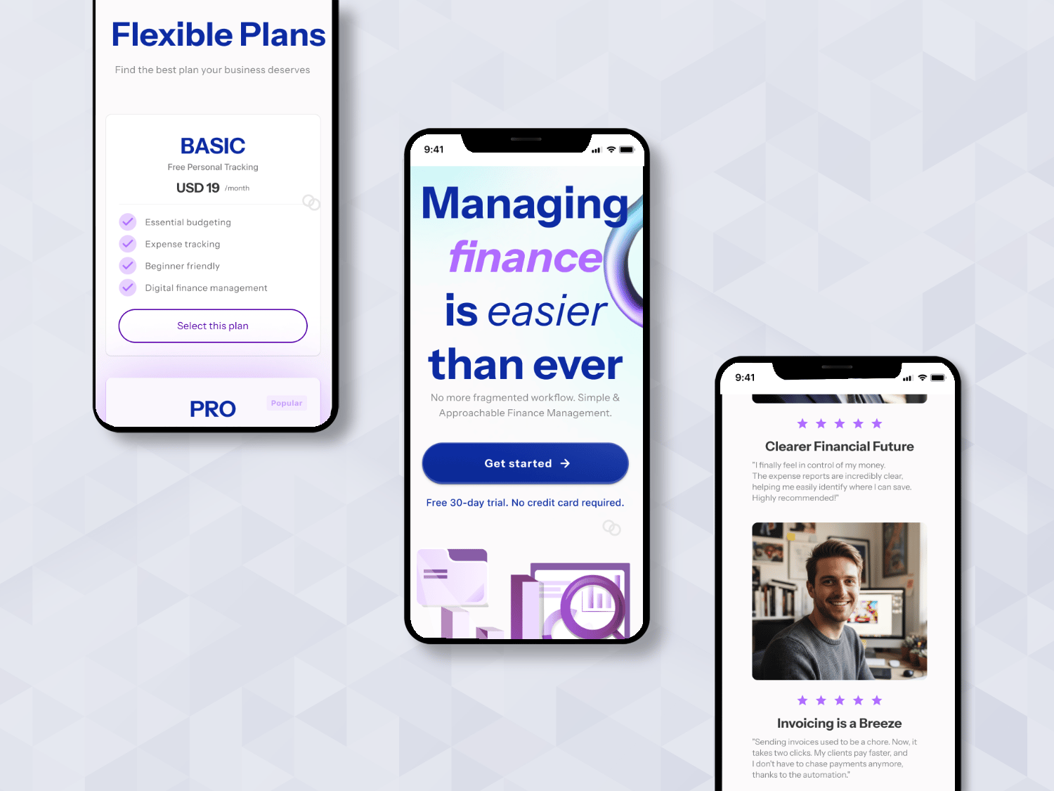 finance management landing page design code html css javascript