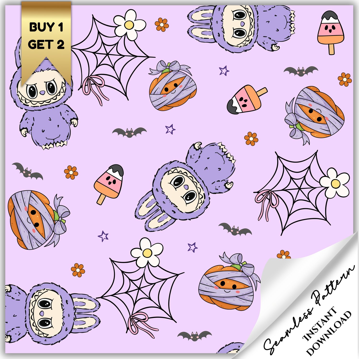 Labubu Seamless Pattern [SP6] - Payhip