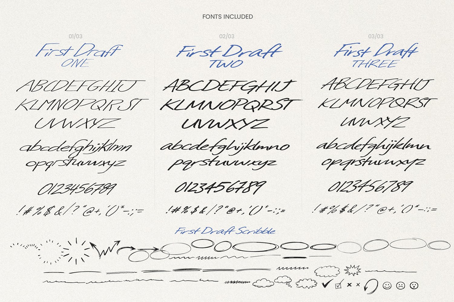 Handwritten Rough Draft First Draft - Rough Handwritten Script Fonts