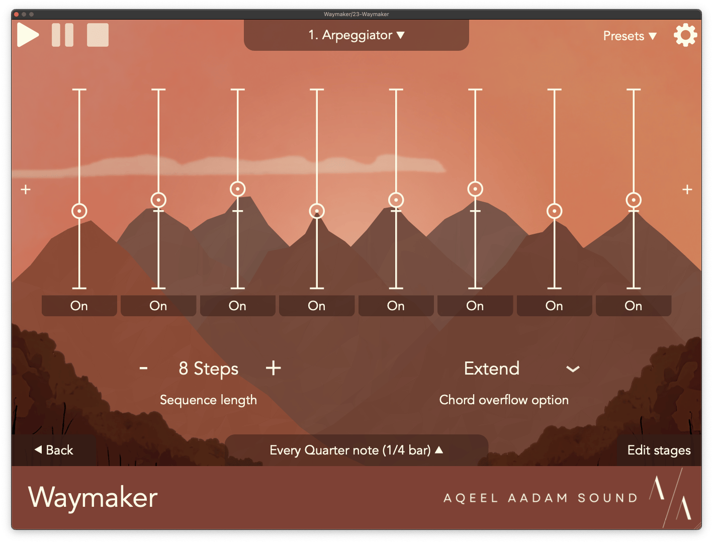 Waymaker's new Arpeggiator sequencer