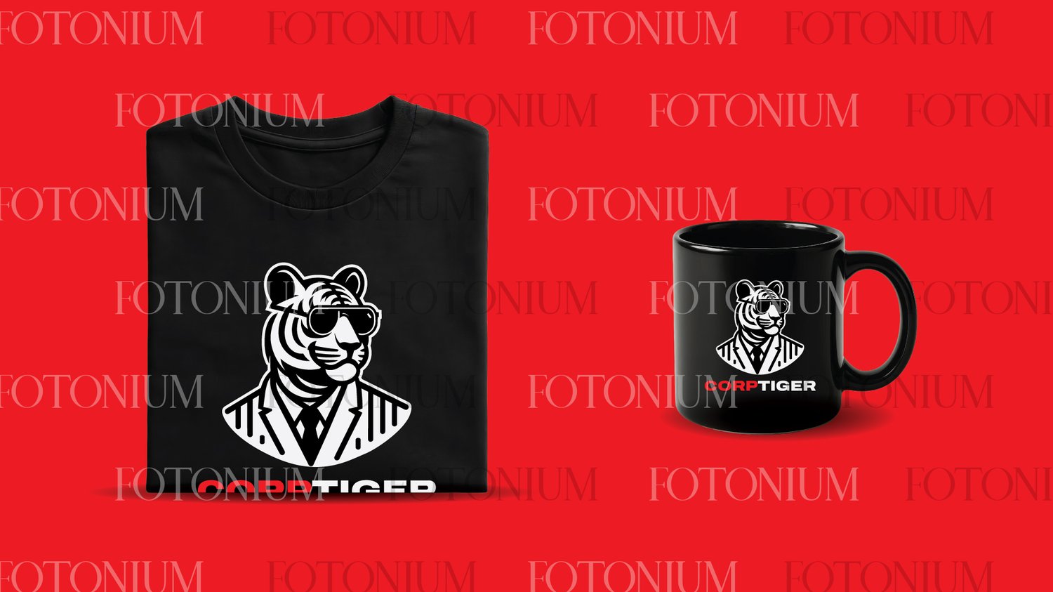Corporate Tiger Brand Identity Kit – Logo, Stationery, Merch & App Icon Design – Modern Mascot Branding Bundle