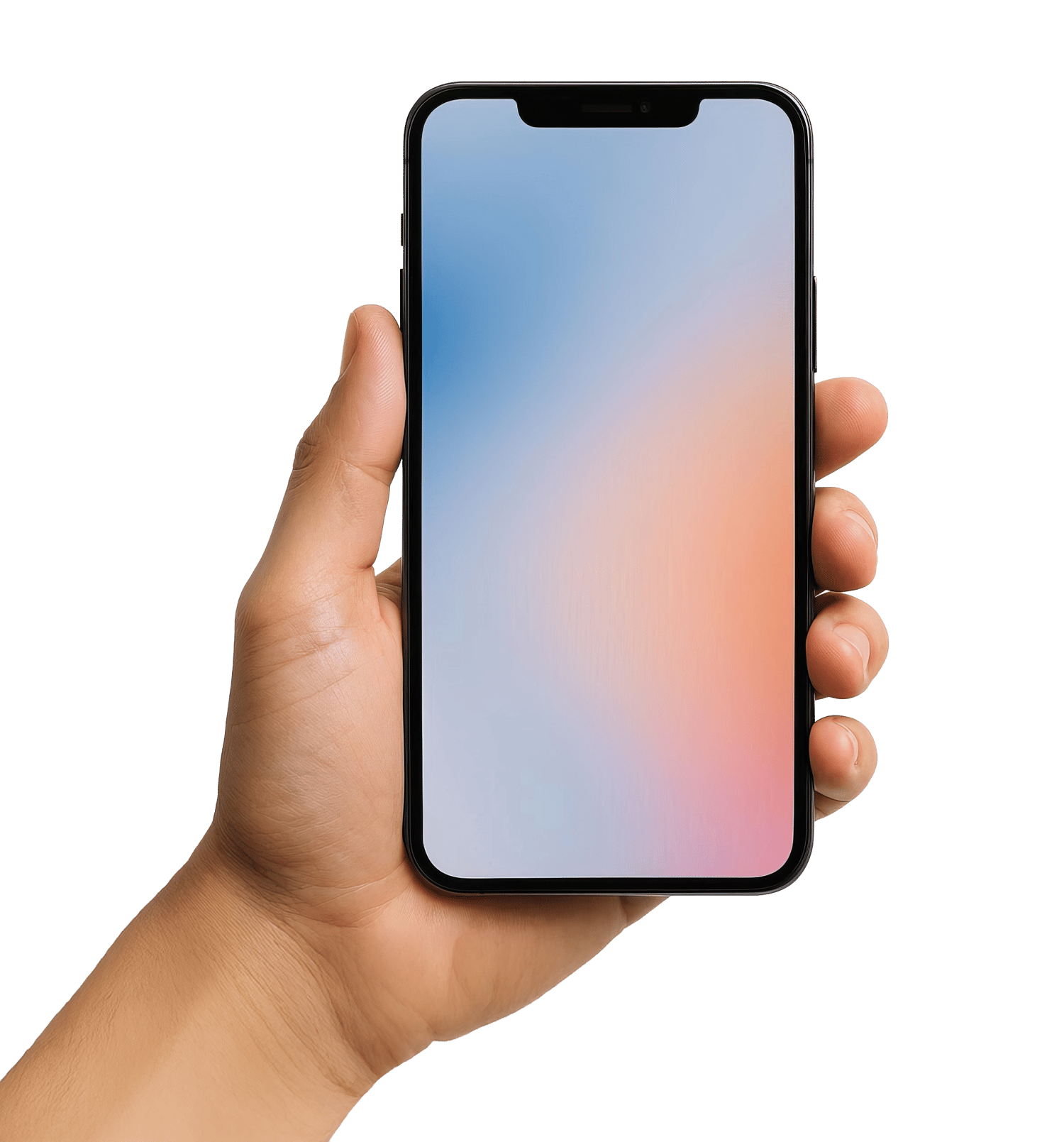 Free Download - Mobile in a Hand, Phone Mockup - Transparent PNG