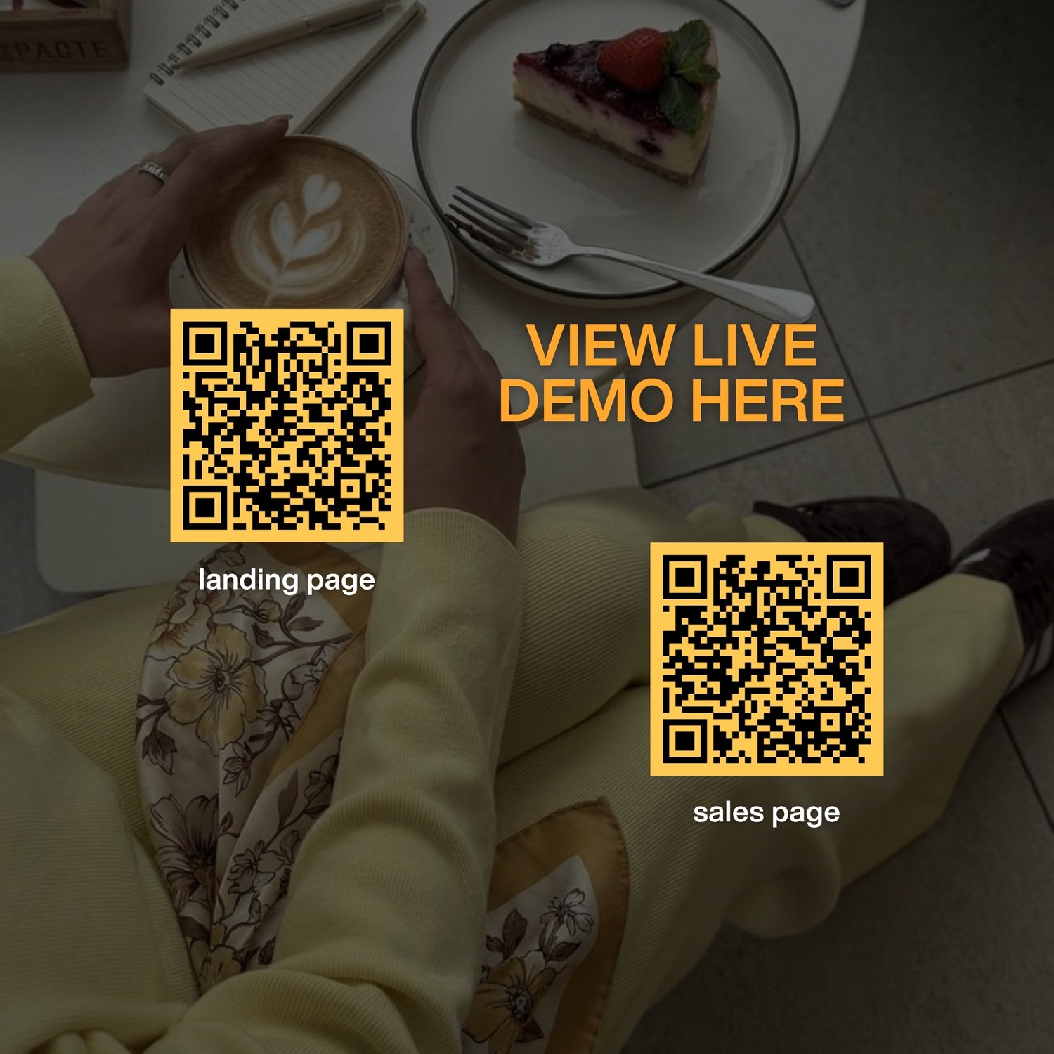 Laptop and Smartphone Website Design Mockup with Yellow and Blue Color