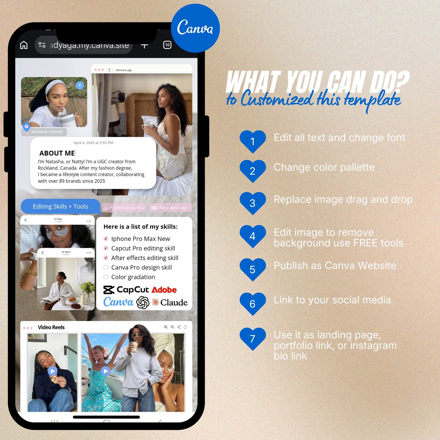 iOS Core Website Design for Women in Business UGC Creator