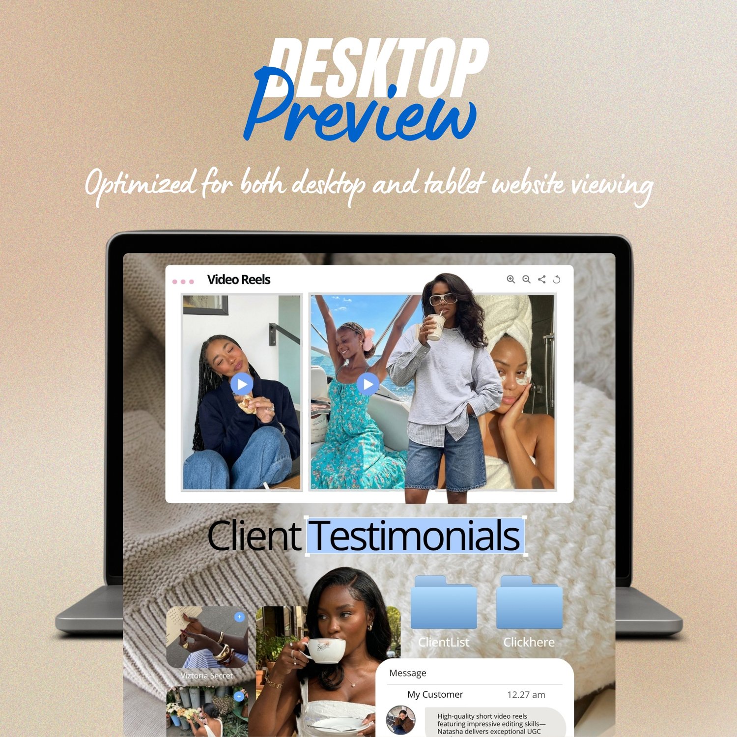 iOS Core Website Design for Women in Business UGC Creator