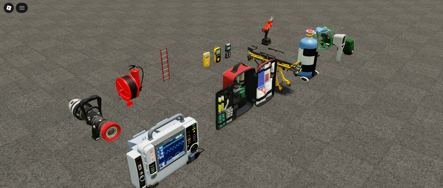 Roblox oxygen bottle and rescue tools asset set
