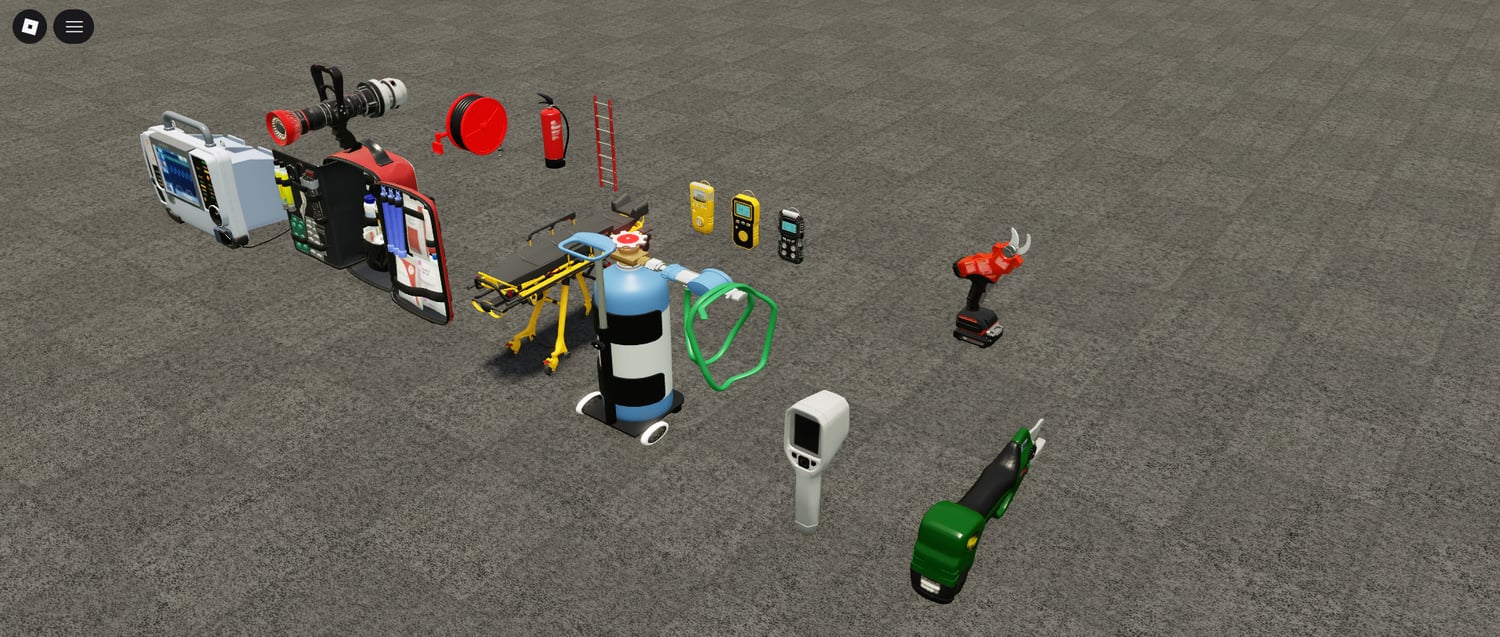 Roblox emergency tools pack with medical kit and equipment