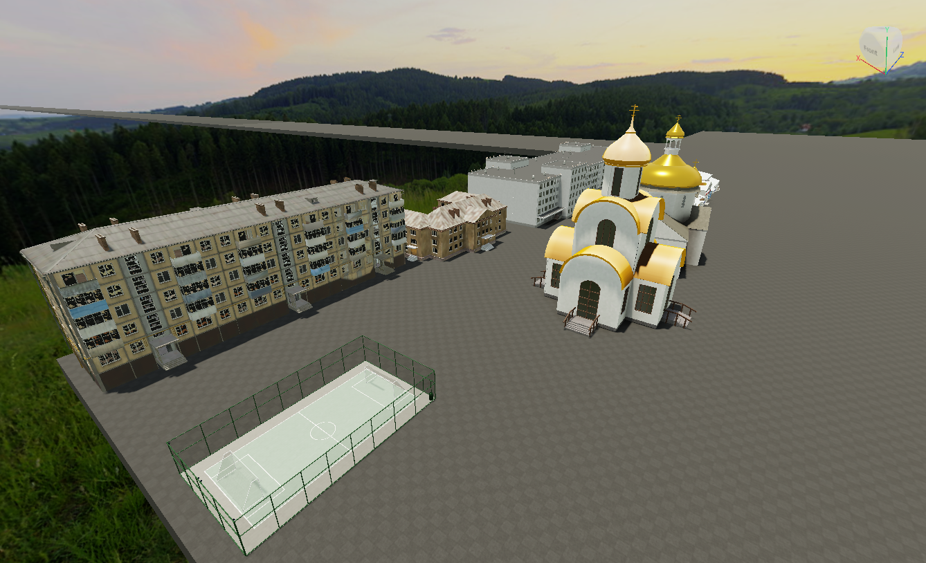 free Roblox brutalism buildings and orthodox churches pack