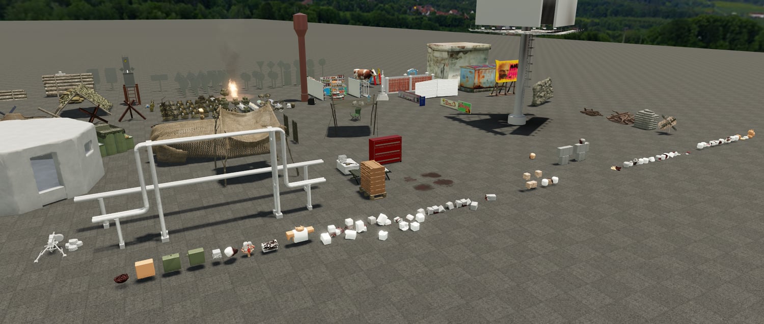 Urban construction and road signs Roblox environment asset collection