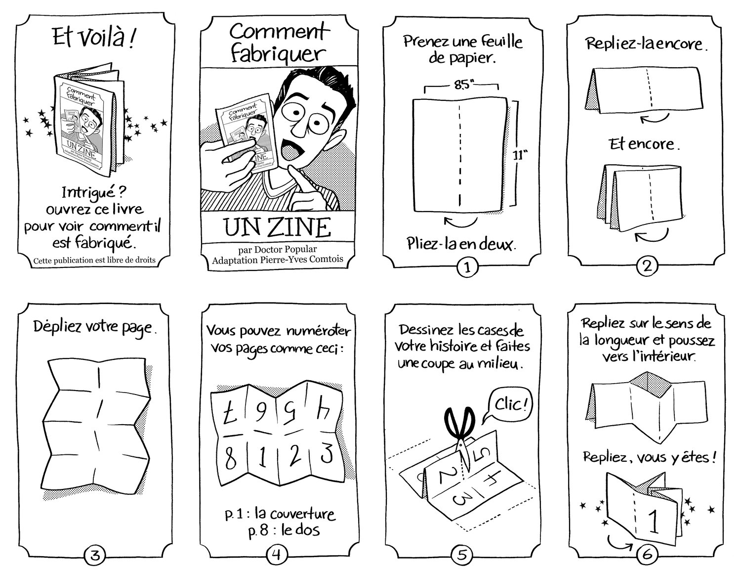 Comment plier le zine.