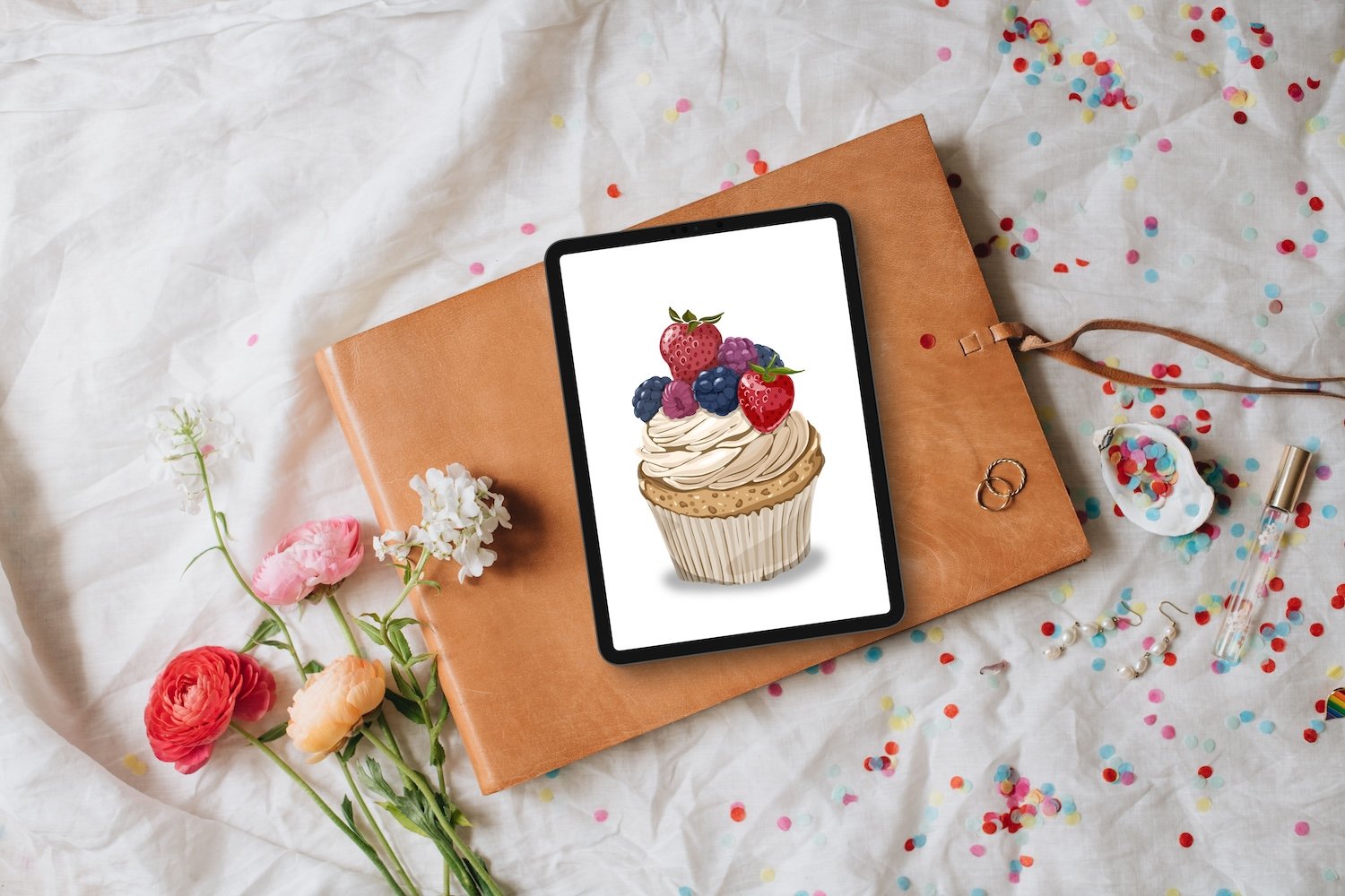 strawberry cupcake motion graphics animation