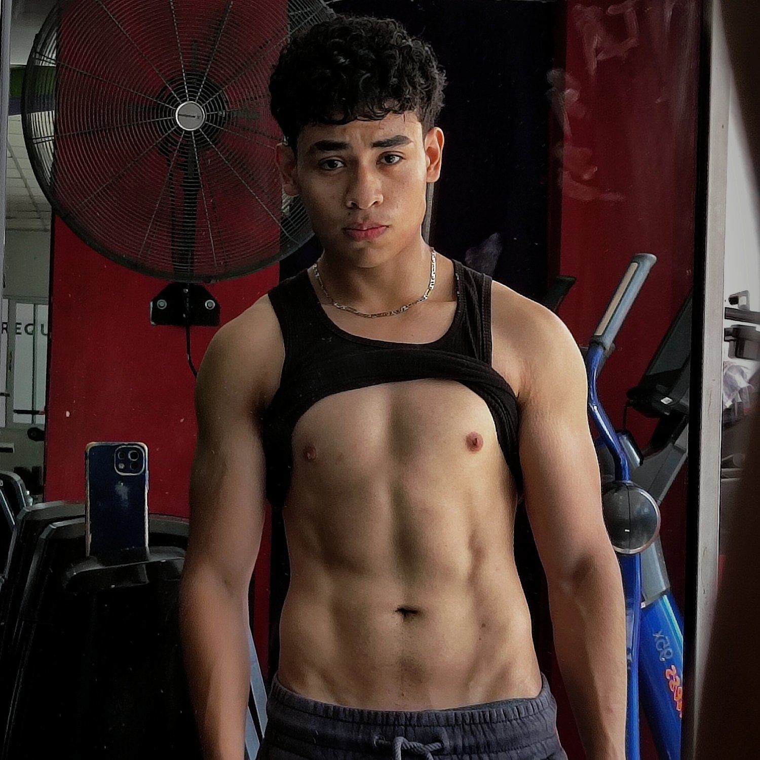 Myself in a gym, content creator