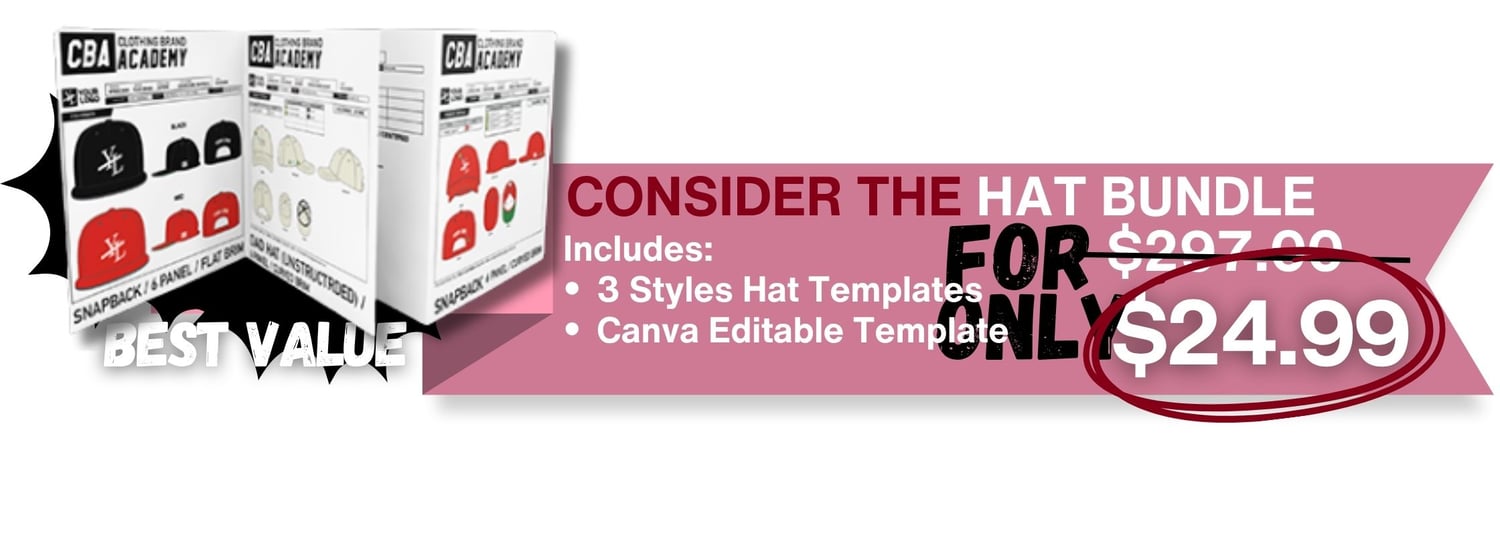 CBA Hat Bundle with ALL blank hat design templates