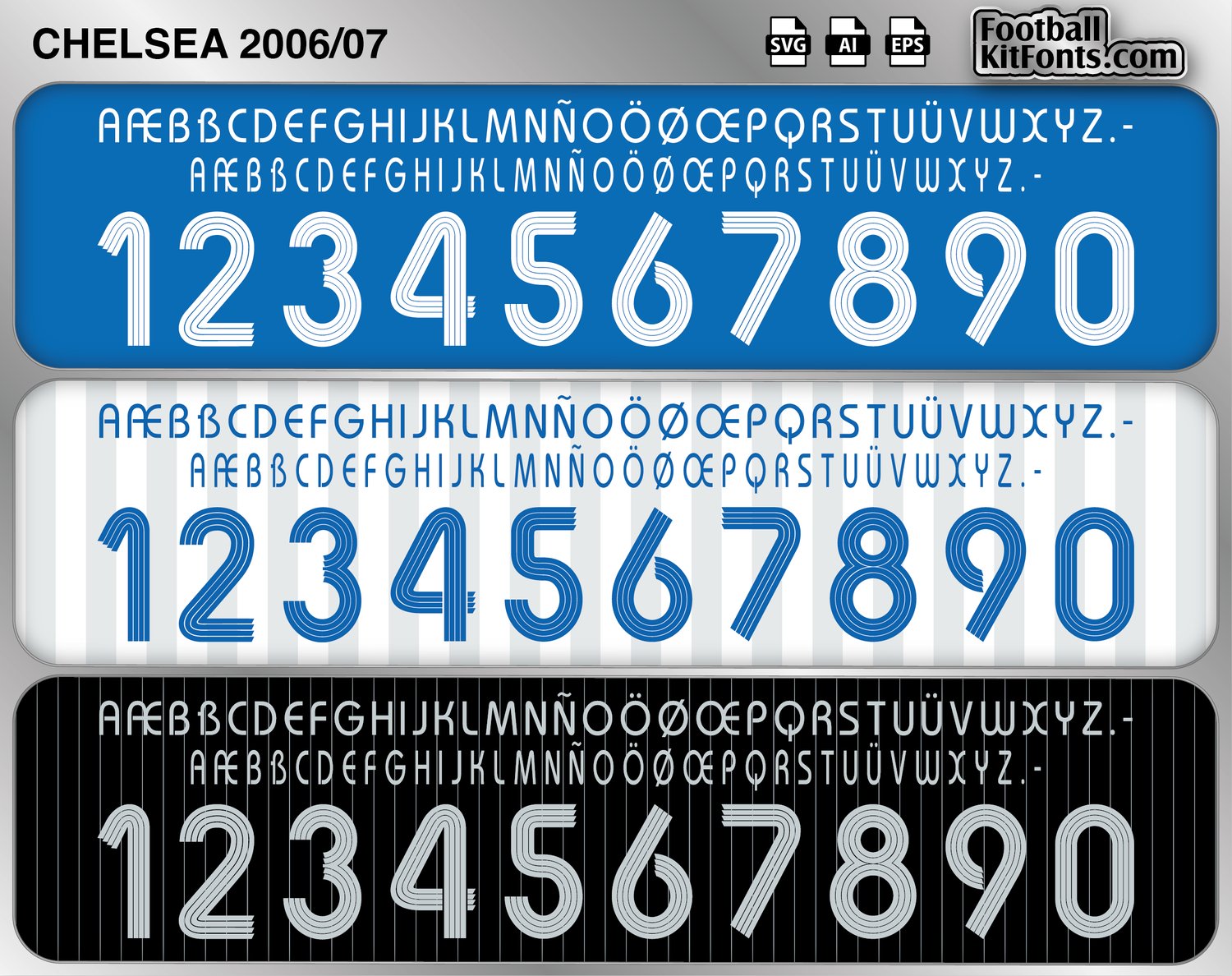 Chelsea 2006-07 Vector Font