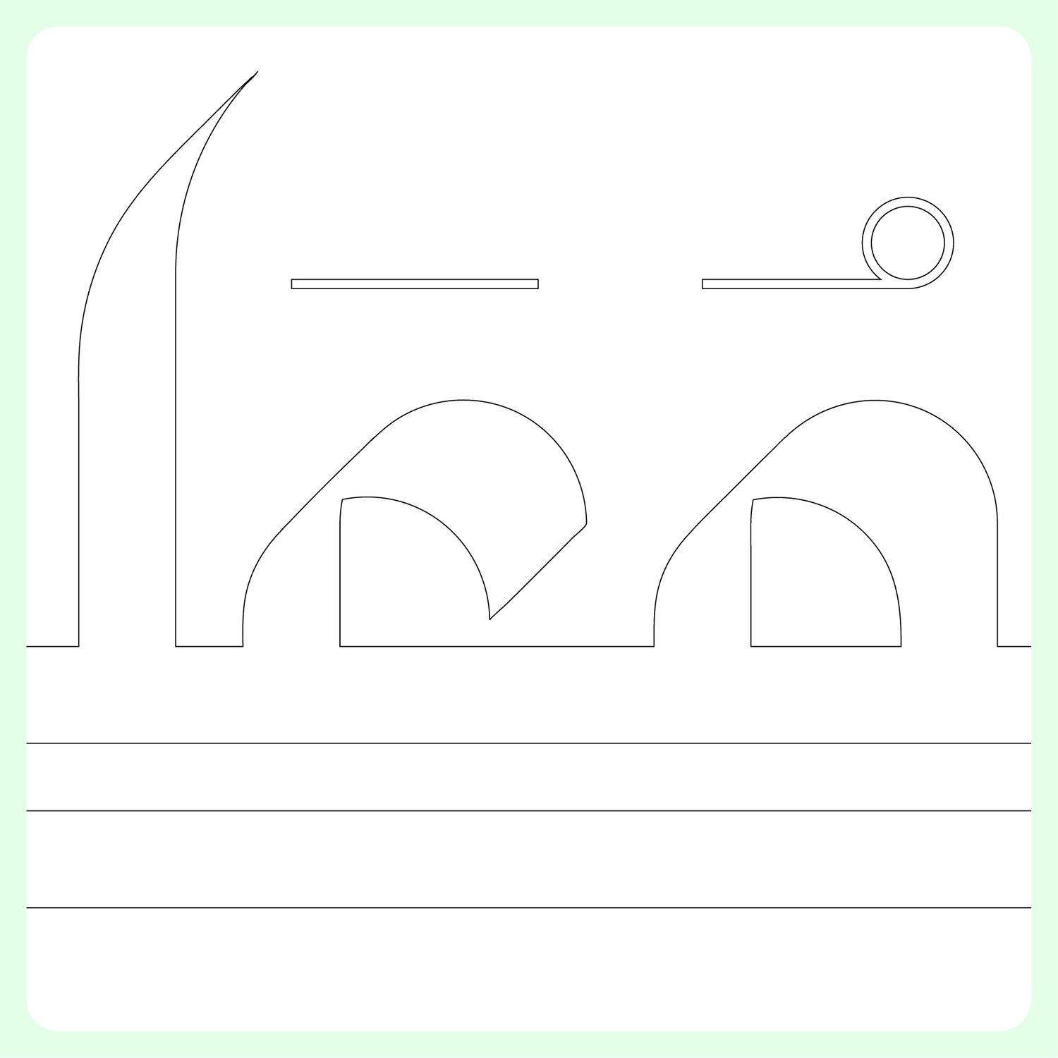 Vector outline close-up of the World Teachers Day Arabic calligraphy showing clean bezier curves, evenly distributed anchor points along each stroke, smooth tapered terminals with no stray nodes, and fully closed paths — technical precision ready for pri