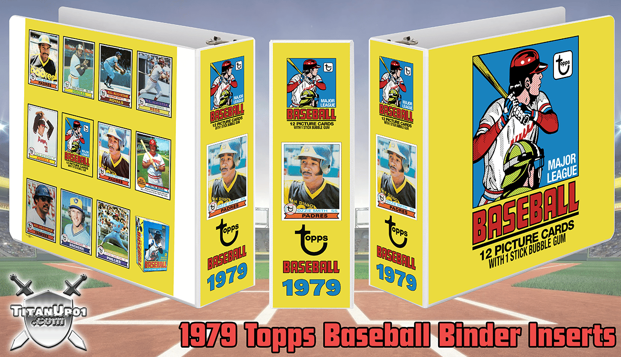 1979 Topps Baseball Cards Binder Inserts