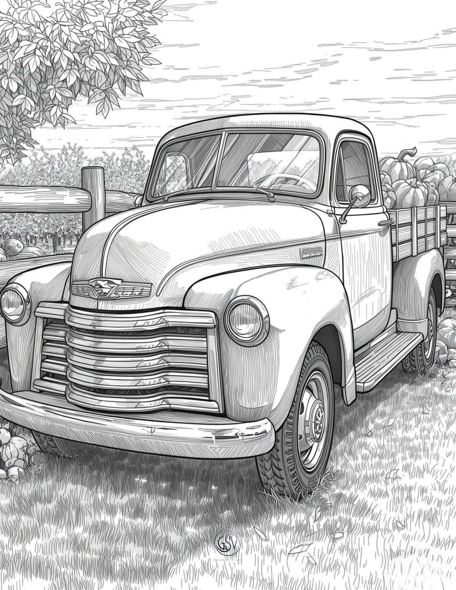 American Ranch The Soul of the Prairie coloring book cover with a rustic barn, grazing horses, and a vibrant sunset over the prairie.