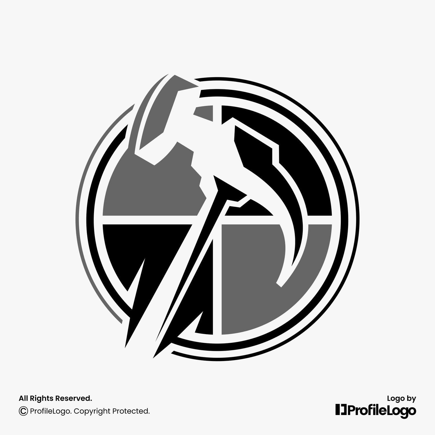 Modern construction hammer window logo for sale by ProfileLogo with light grey background