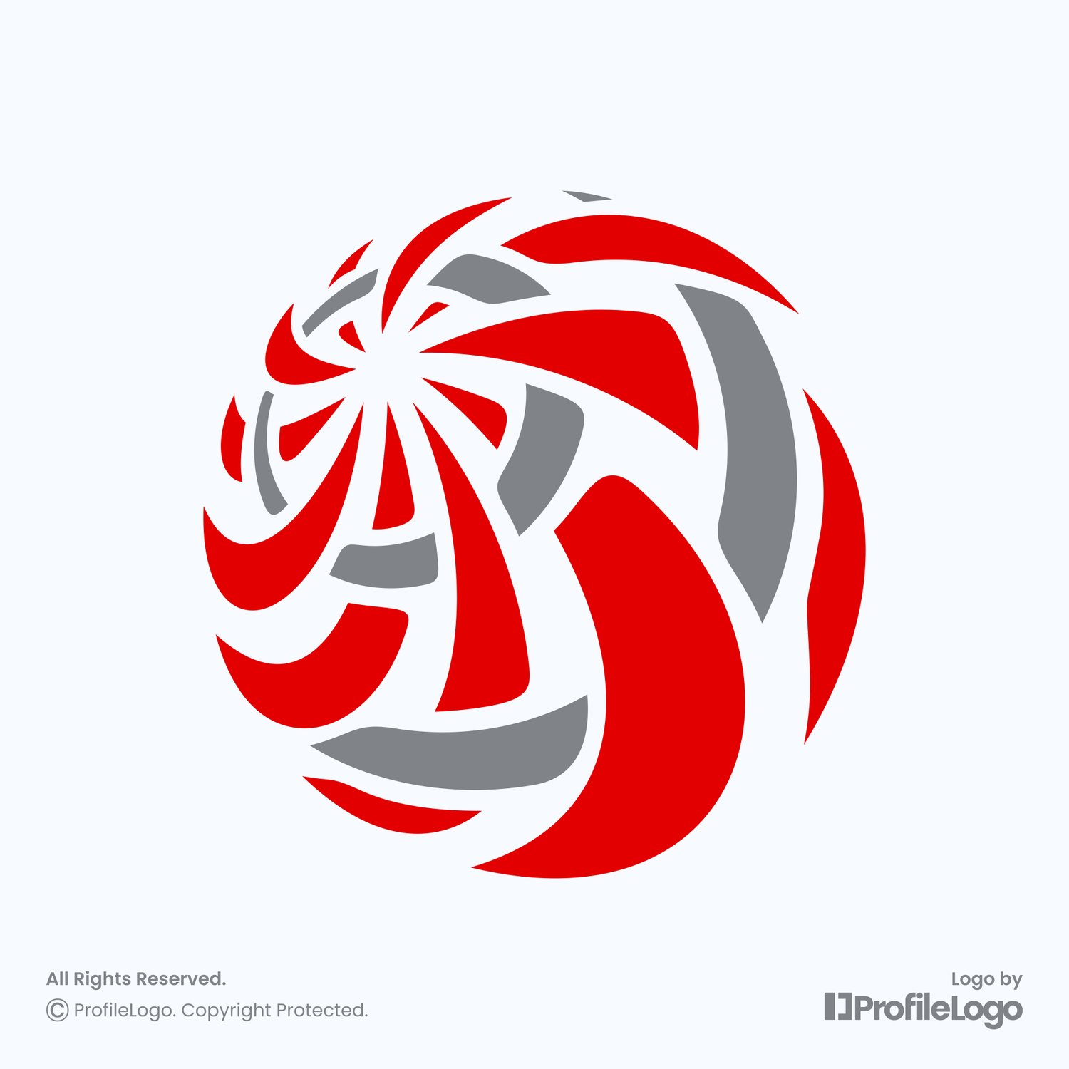 Dynamic swoosh line globe logo for sale by ProfileLogo with light background