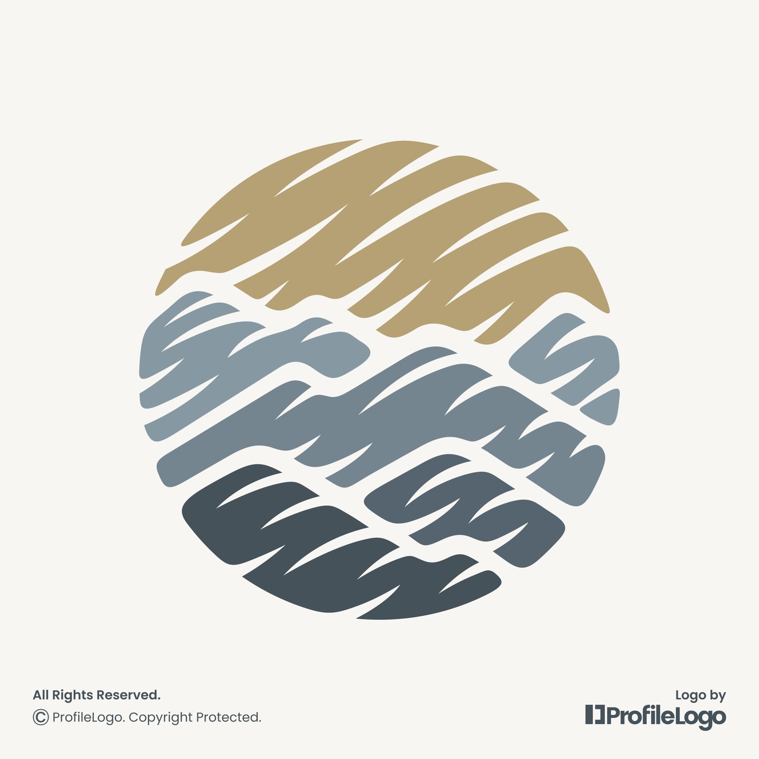 Vintage sun mountain hill logo for sale by ProfileLogo with light yellow background