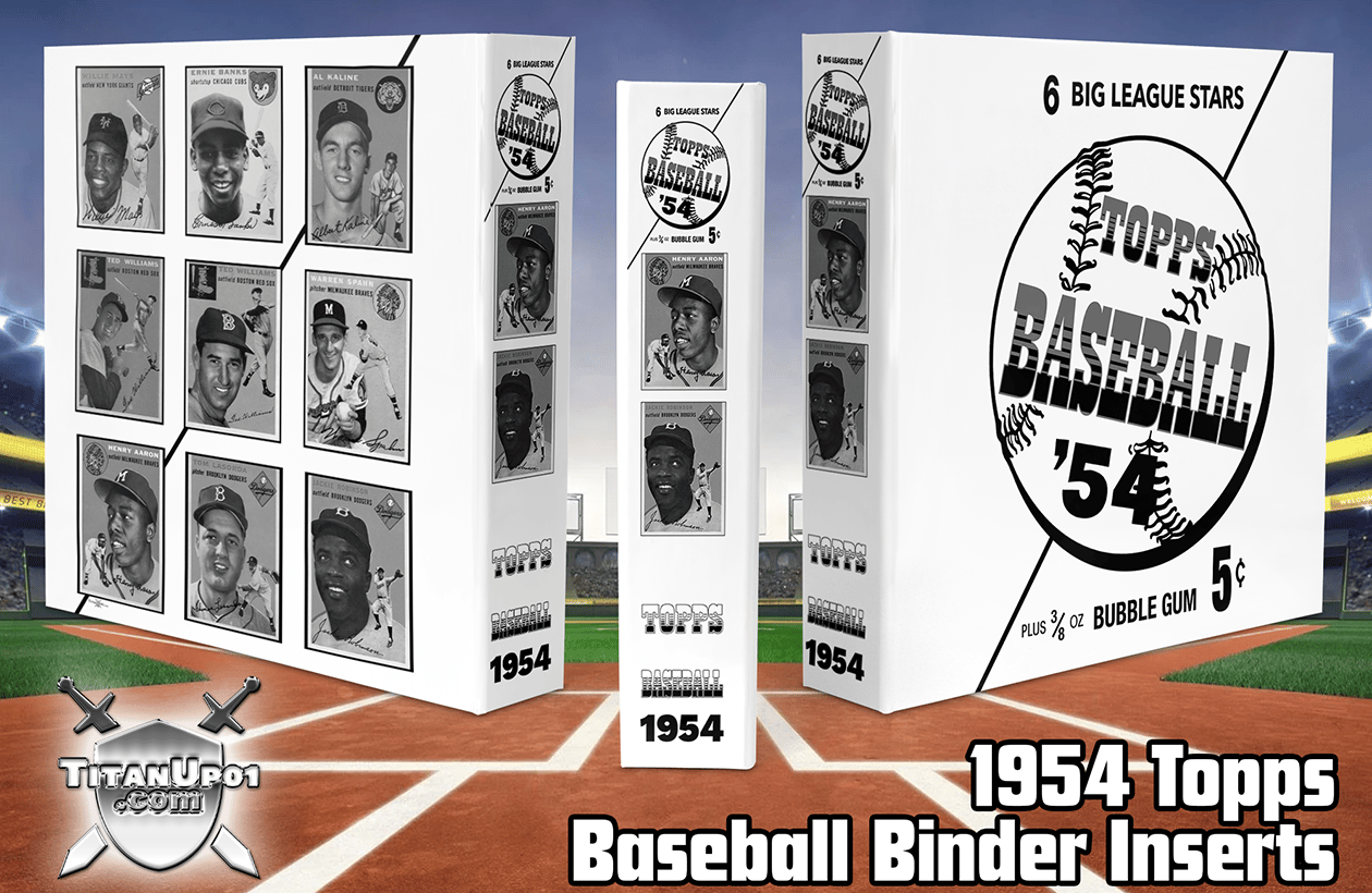 1954 Topps Baseball Cards Binder Inserts