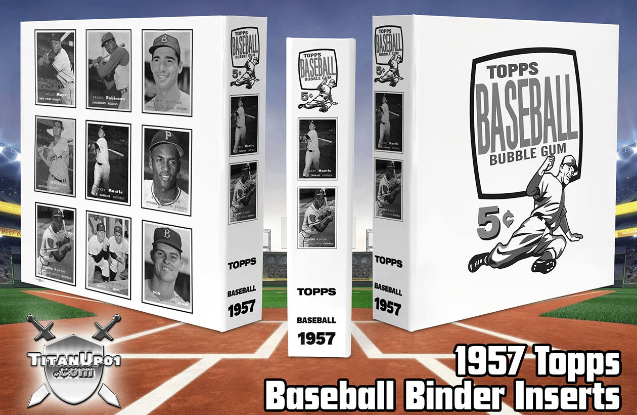 1957 Topps Baseball Cards Binder Inserts
