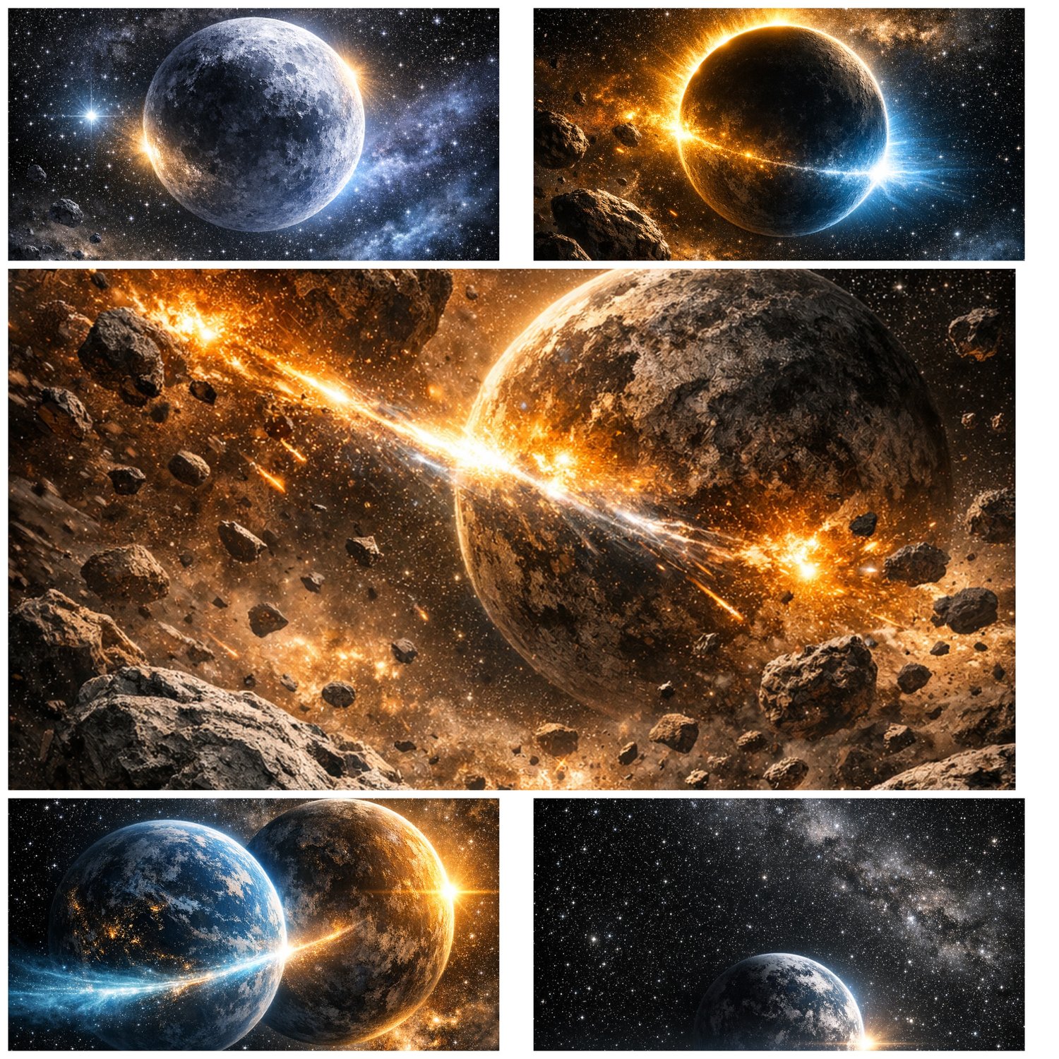 cosmos, planet, moon, asteroid, eclipse, space, amoled, wallpaper, galaxy, cinematic, realistic, sci-fi, cosmic, dark, vibrant