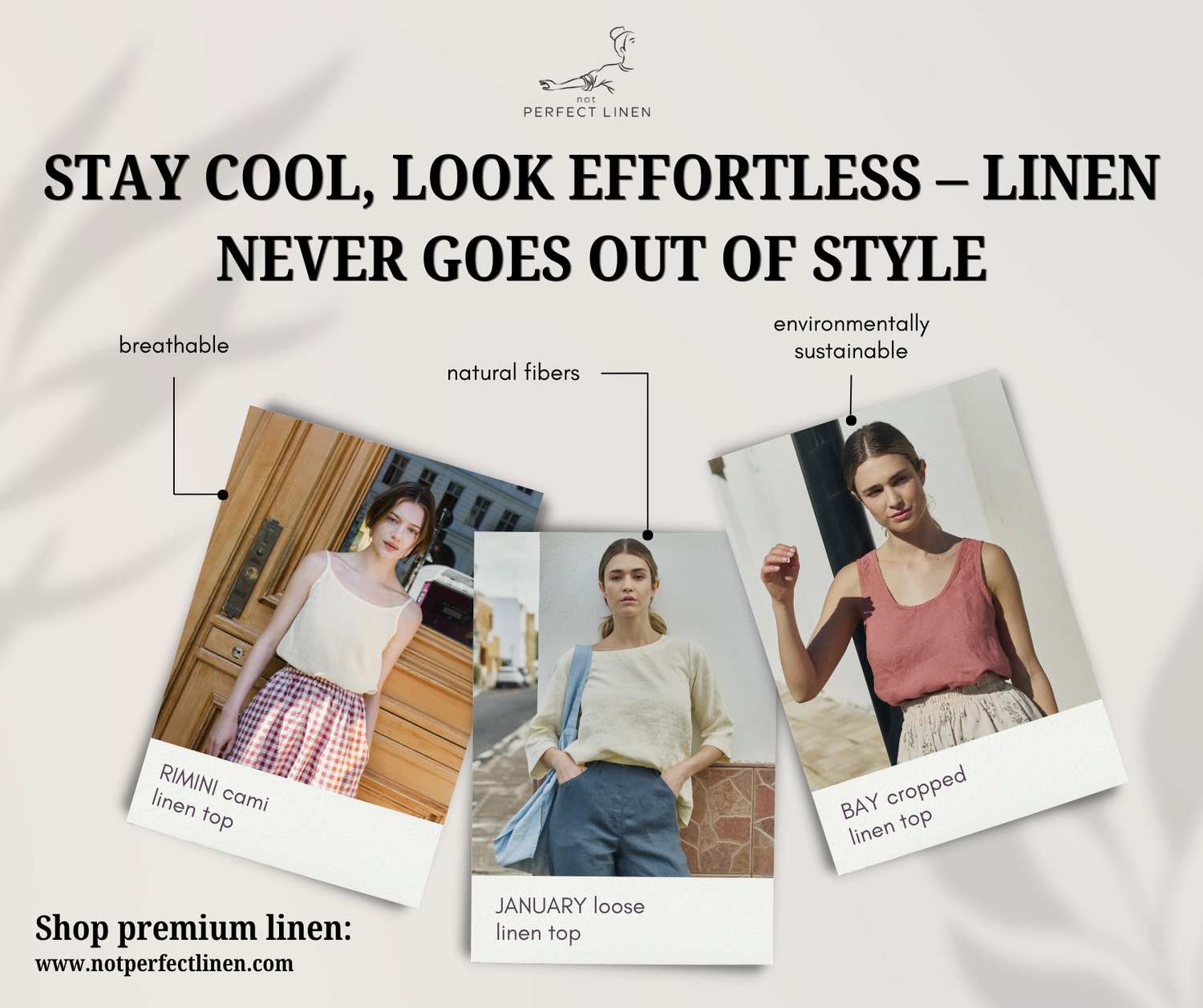linen tops by not PERFECT LINEN