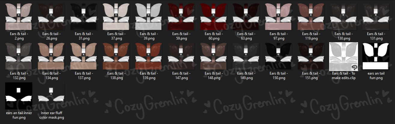 Ear and tail texture folder