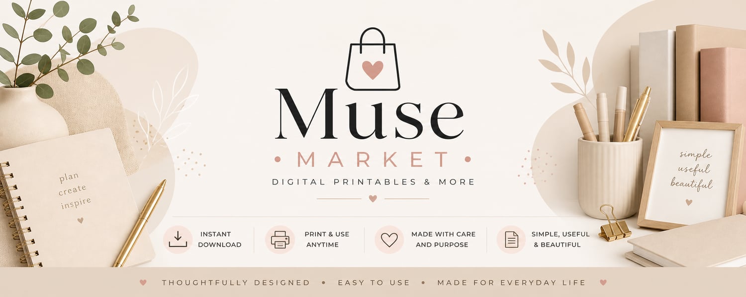 Simple, clean, and useful digital printables.  Designed for everyday use.