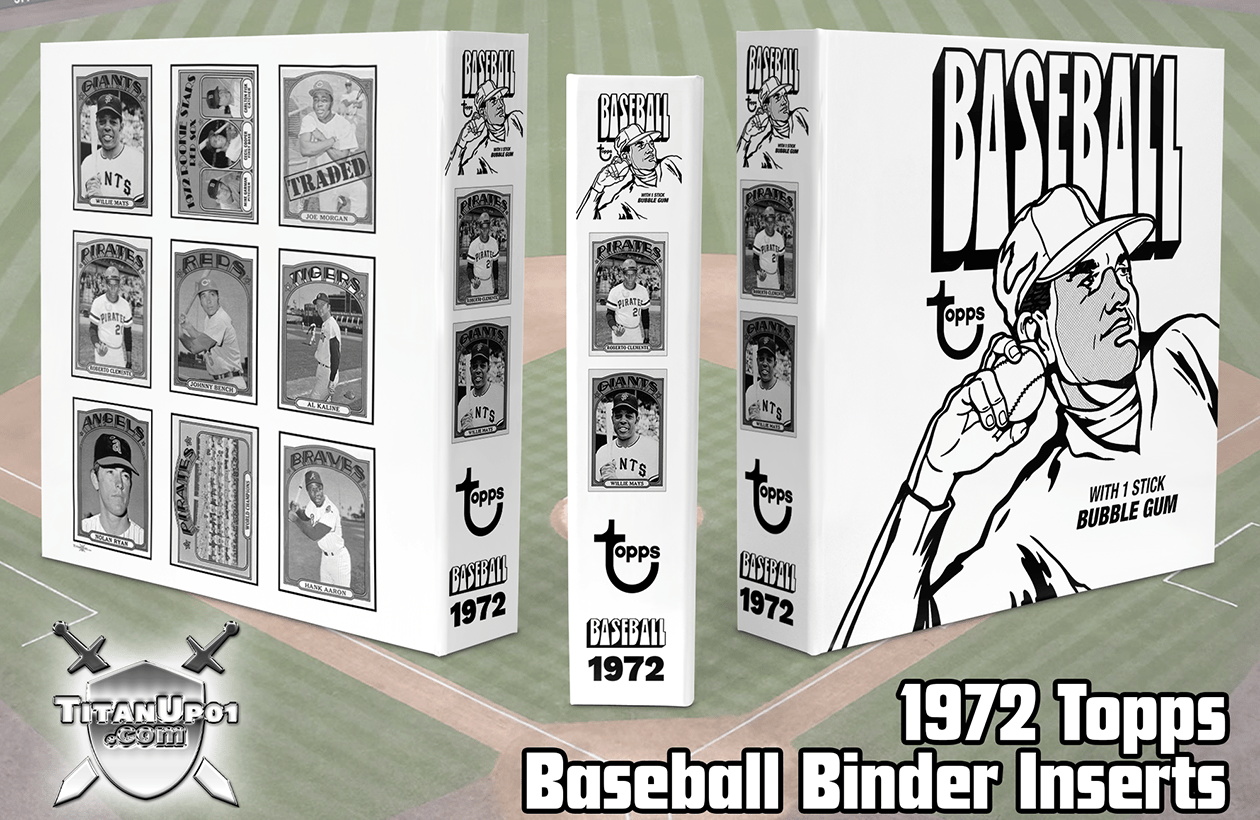 1972 Topps Baseball Cards Binder Inserts