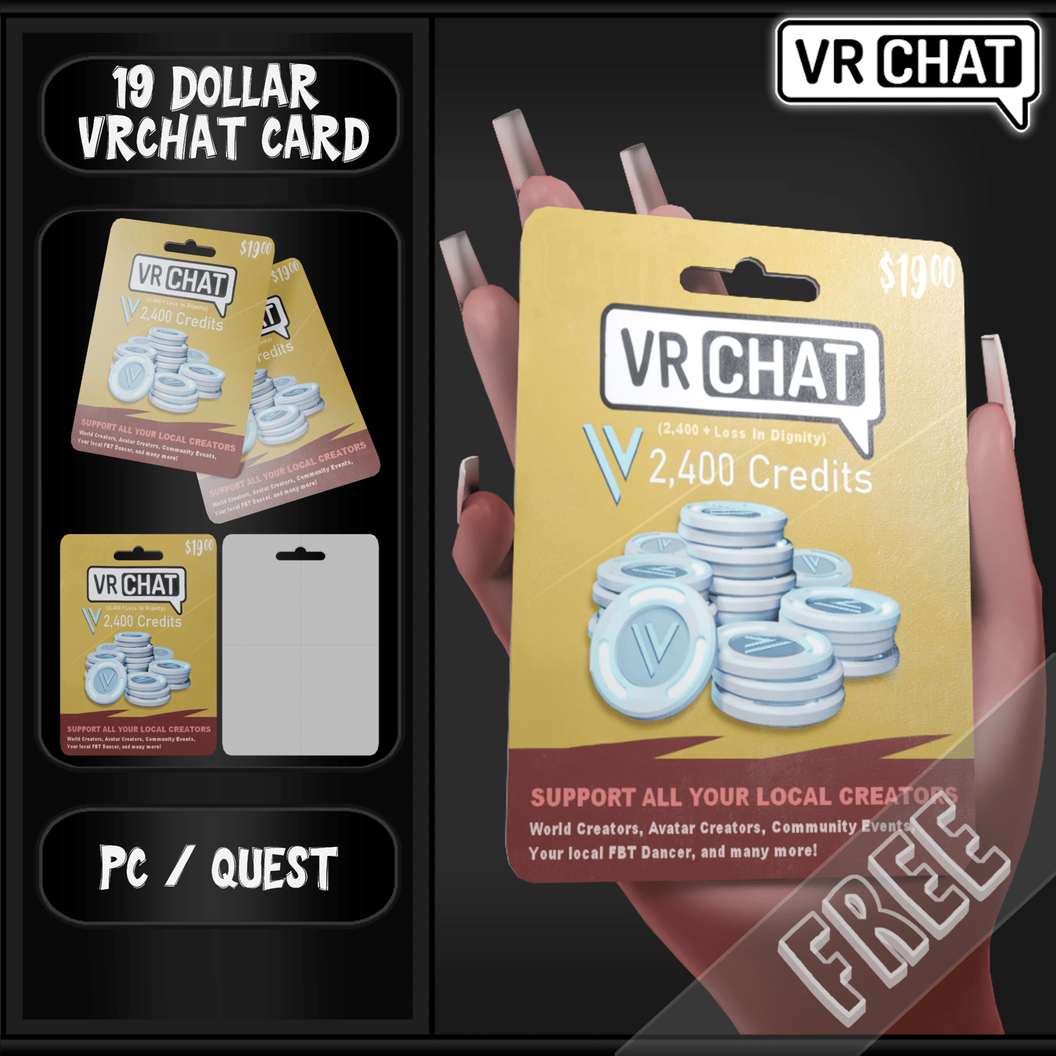 ★ 19 Dollar VRChat Card ★