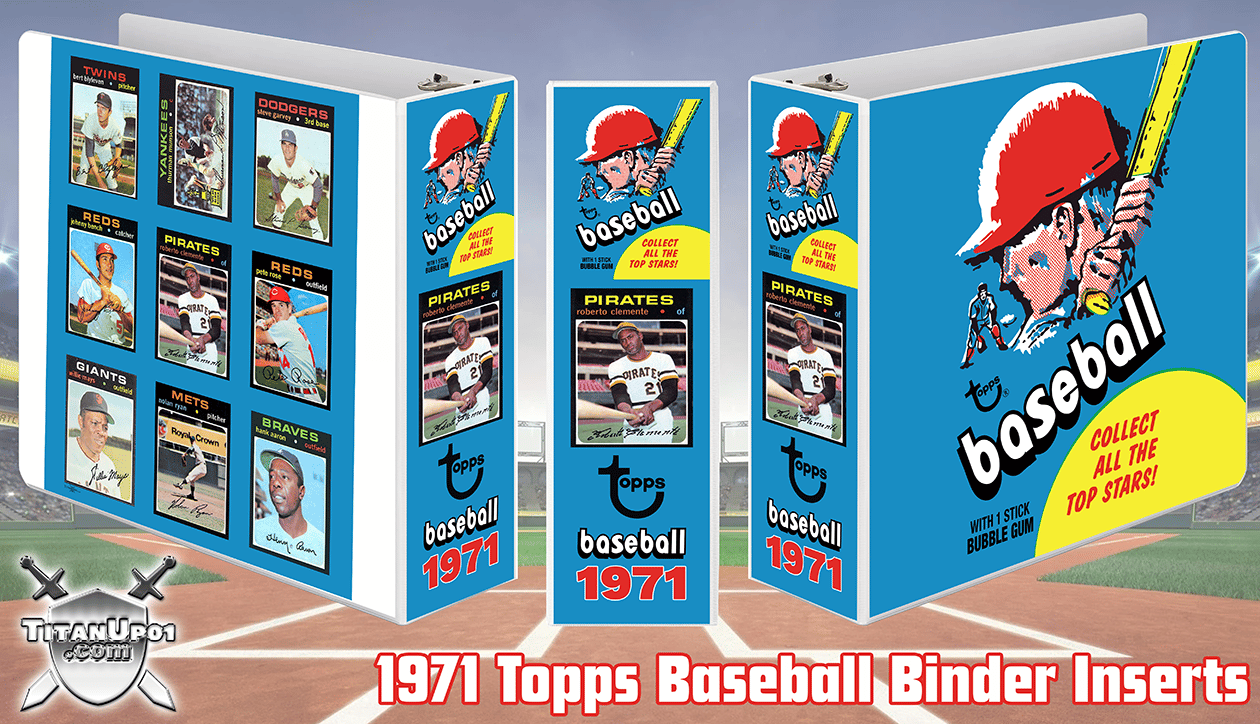 1971 Topps Baseball Cards Binder Inserts