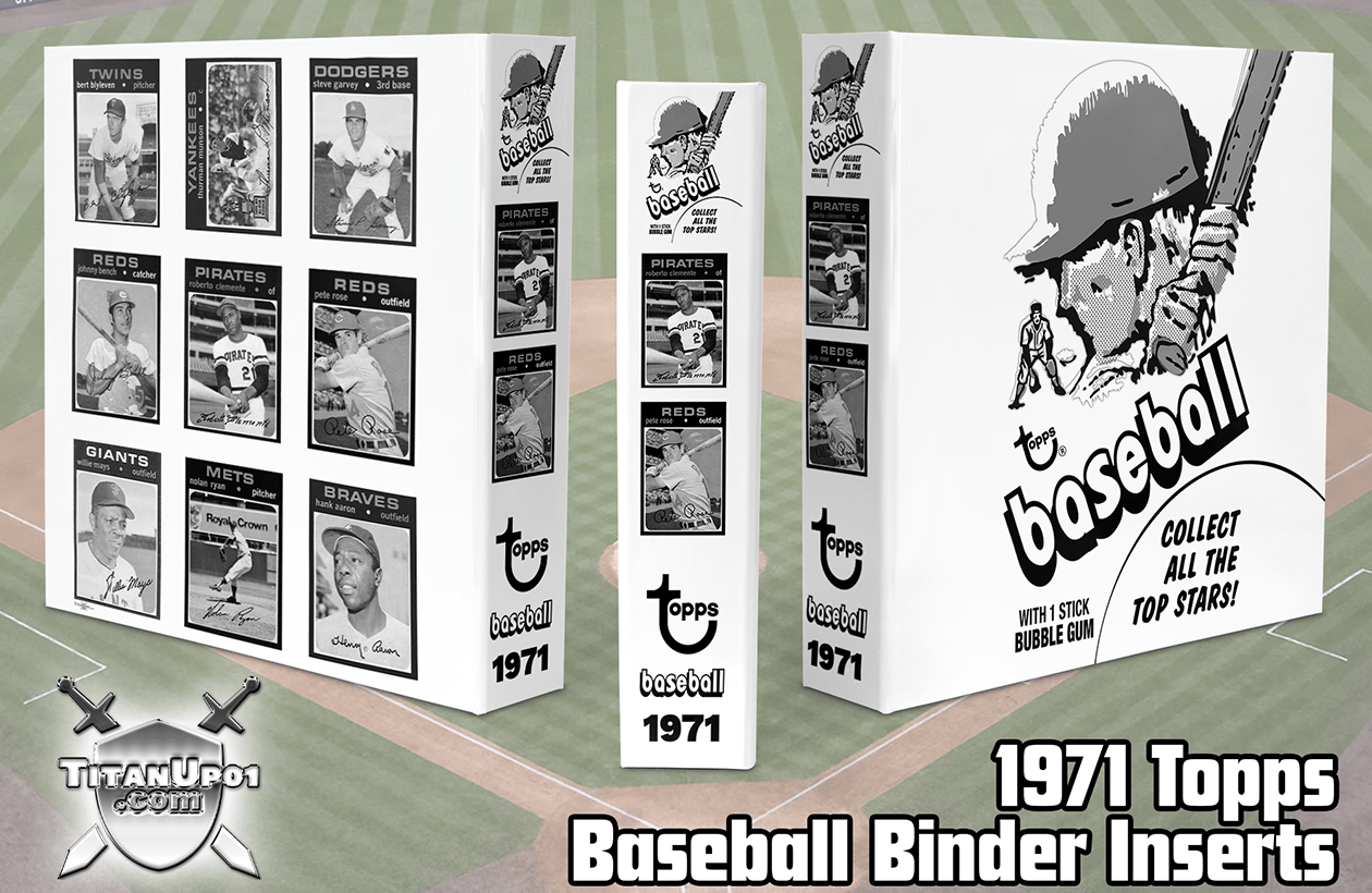 1971 Topps Baseball Cards Binder Inserts