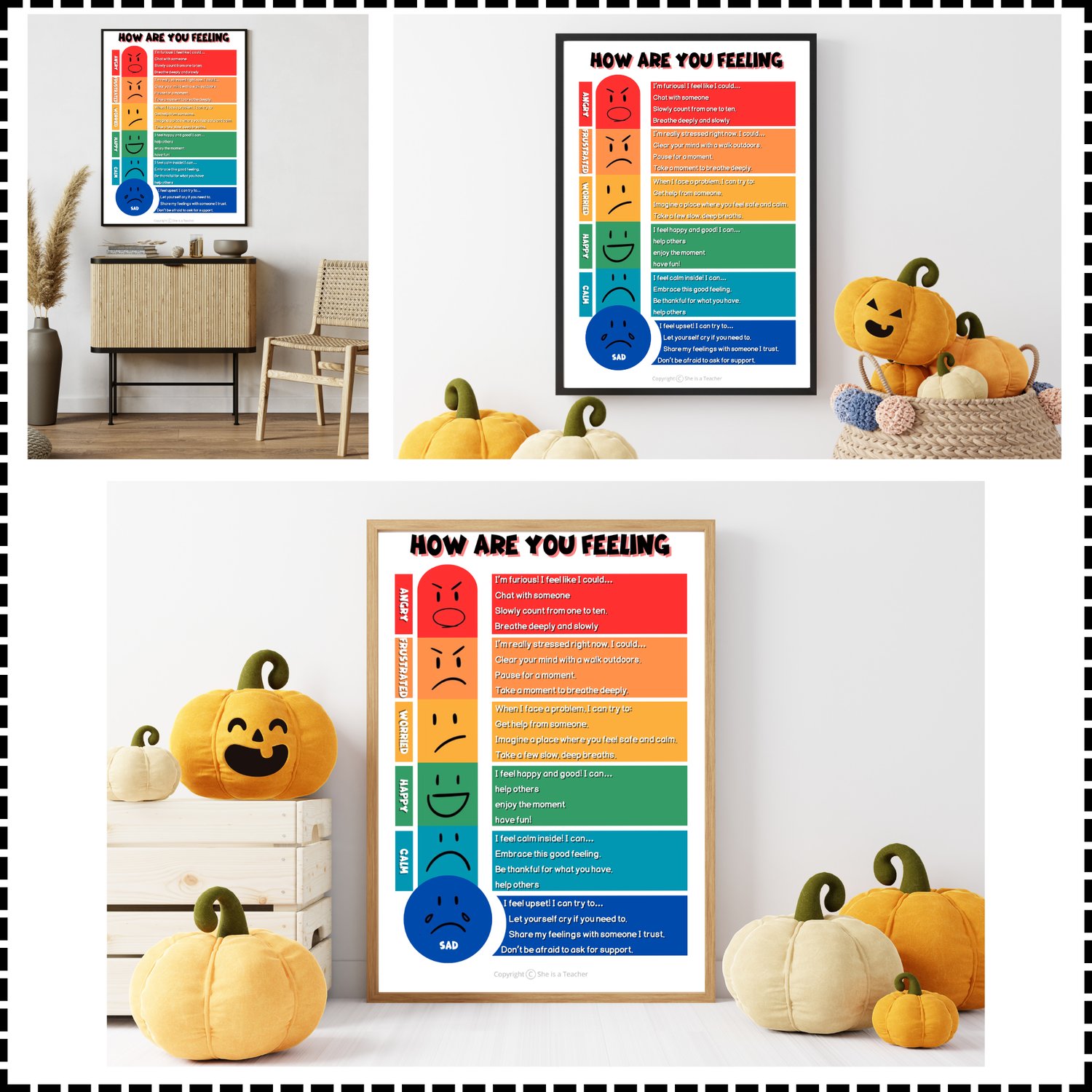 Feelings Thermometer Poster | Rainbow Goal Thermometer Classroom Decor ...