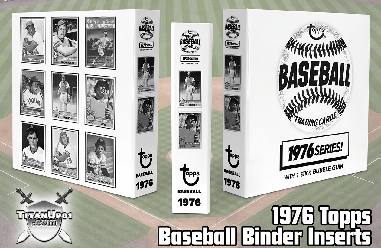 1976 Topps Baseball Cards Binder Inserts
