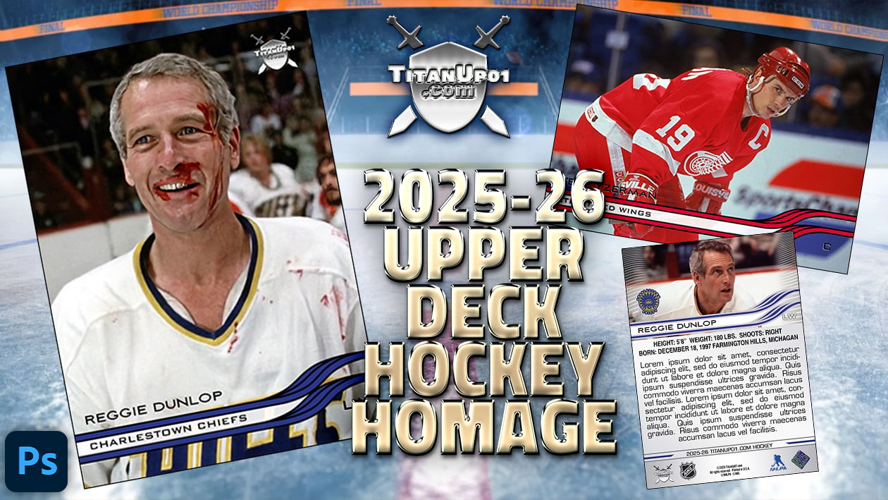2025-26 Upper Deck Hockey Homage Photoshop PSD Templates