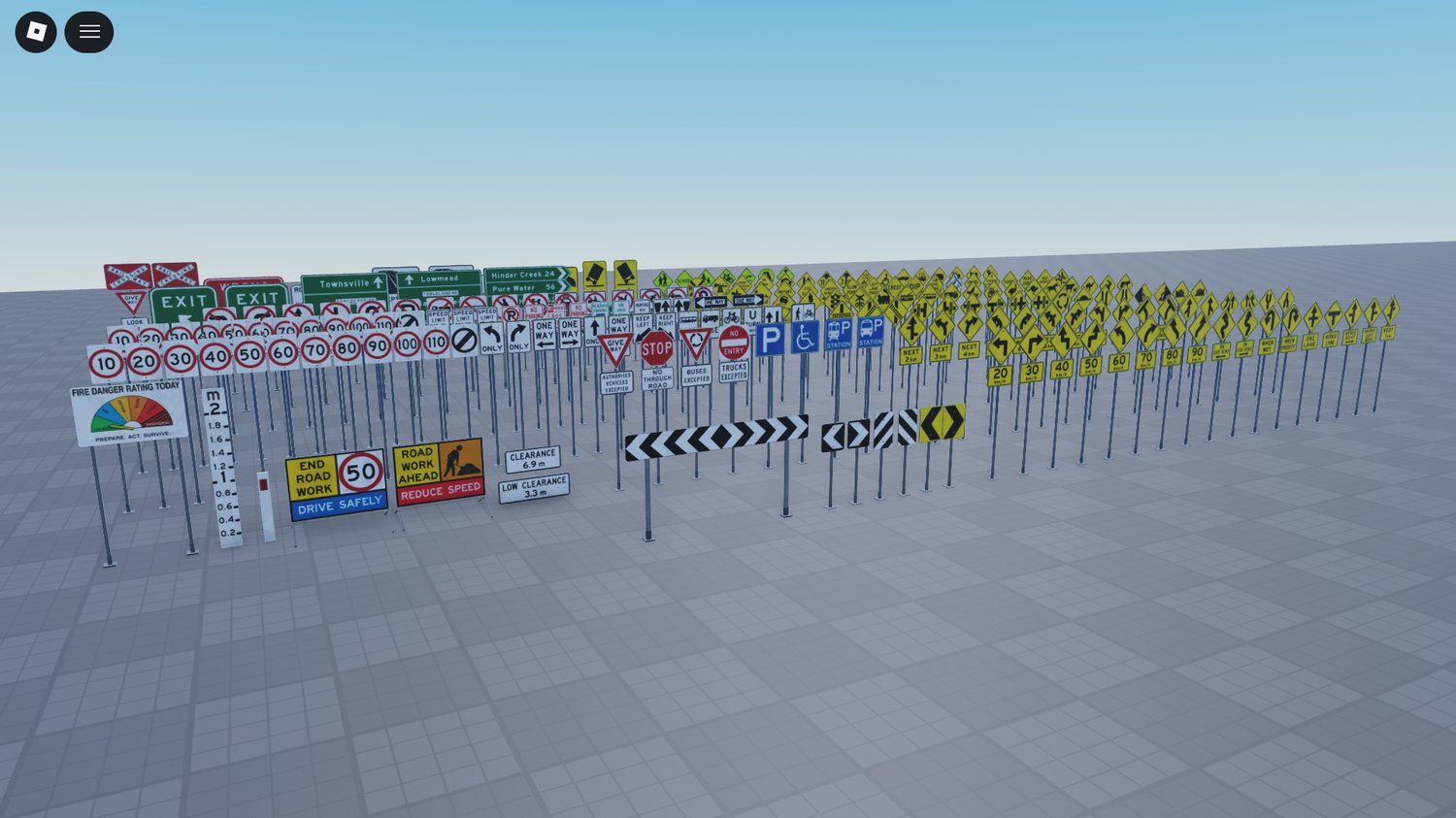 Roblox street sign props