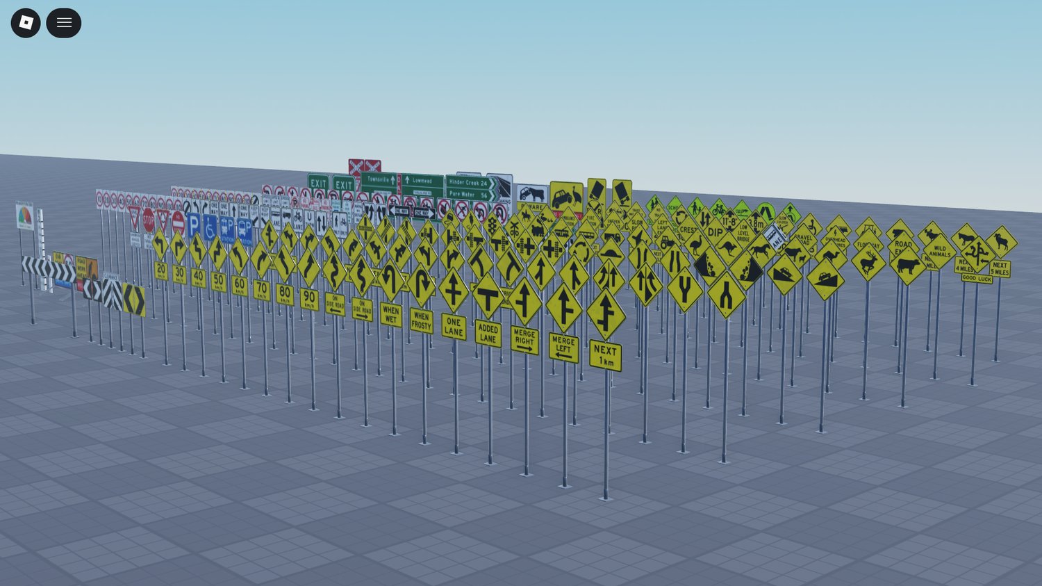 Roblox road signs asset