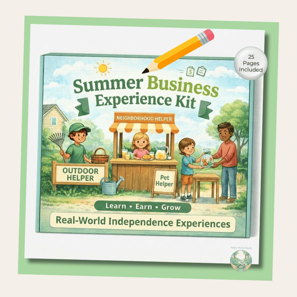 Summer Business Experience Kit for kids with structured real-world business learning paths and guided responsibility activities