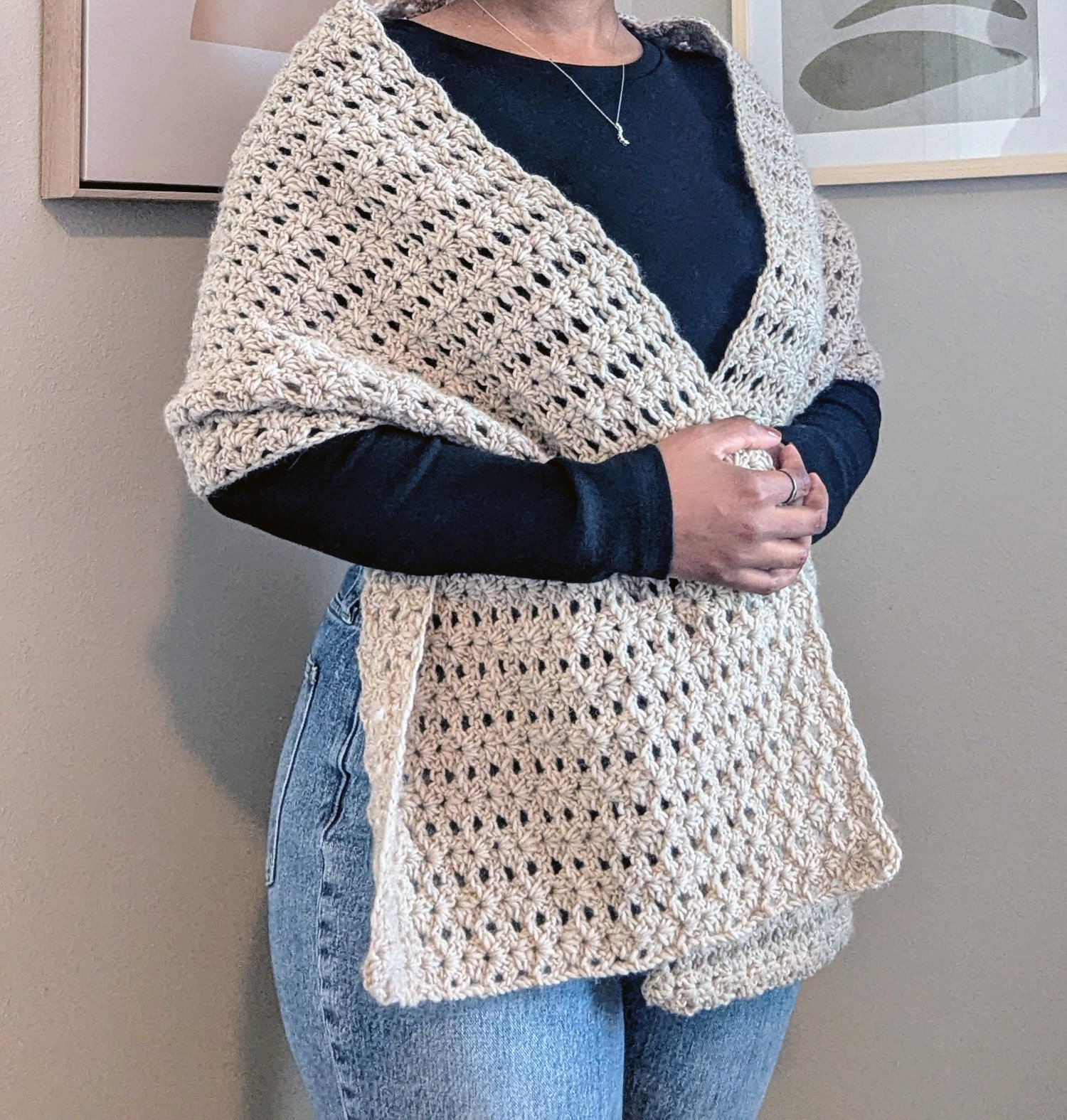 Hallelujah Prayer Shawl Side View