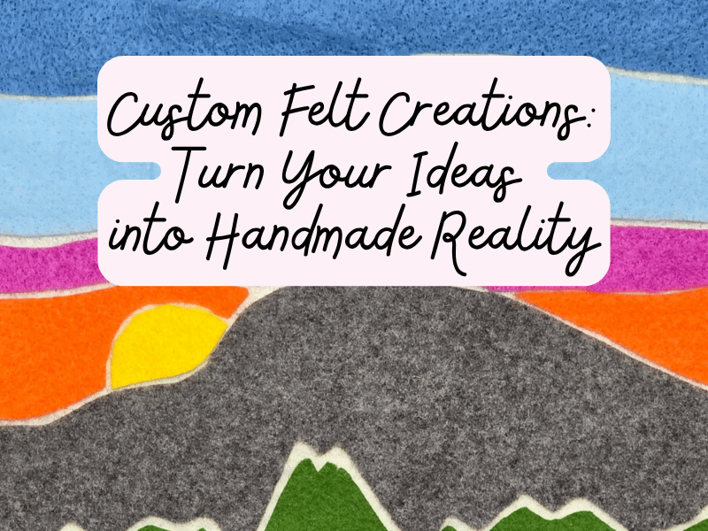 colorful felt layout